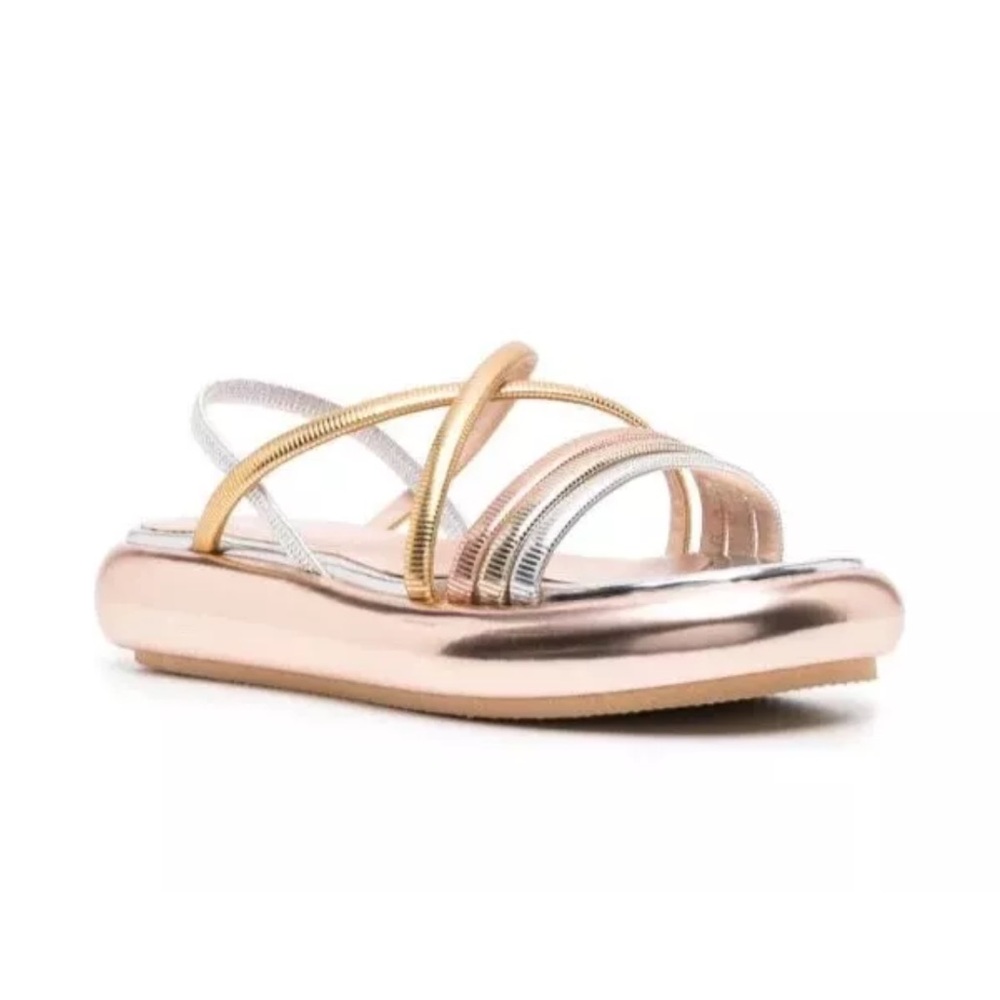Pollini Golden Rainbow metallic platform sandals size 36. - Picture 5 of 5